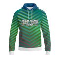Custom Fully Sublimated Energetic Streaks Neon Pattern Multicolor Performance Sports Pullover Hoodie 07563