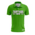 Custom Fully Sublimated Solid EE Pattern Apple Green Performance Polo Shirt 7596
