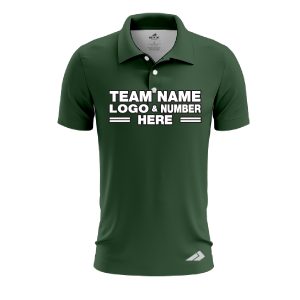 Custom Fully Sublimated Solid Z10 Pattern Army Green Performance Polo Shirt 7617