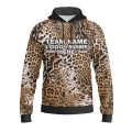 Custom Fully Sublimated Abstract Cheetah Animal Print Performance Sports Pullover Hoodie 07633