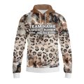 Custom Fully Sublimated Earth Tones Cheetah Print Performance Sports Pullover Hoodie 07637