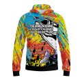 Custom Fully Sublimated Tie Dye Fishing Pattern Multicolor Performance Sports Pullover Hoodie 07736