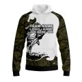 Custom Fully Sublimated Deep Sea Fishing Pattern Brown Performance Sports Pullover Hoodie 07734