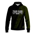 Custom Fully Sublimated Electric Fishing Pattern Dark Green Performance Sports Pullover Hoodie 07758