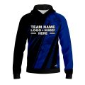 Custom Fully Sublimated Electric Fishing Pattern Blue Performance Sports Pullover Hoodie 07760