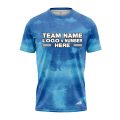 Custom Fully Sublimated Cloudy Tie Dye Pattern Blue Performance Jersey 7749