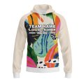 Custom Fully Sublimated Artistic Print Floral Pattern Multicolor Performance Sports Pullover Hoodie 07885