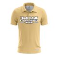 Custom Fully Sublimated Solid Z20 Pattern Peach Orange Performance Polo Shirt 8139