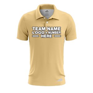 Custom Fully Sublimated Solid Z20 Pattern Peach Orange Performance Polo Shirt 8139