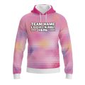 Custom Fully Sublimated Radiant Tie Dye Pattern Multicolor Performance Sports Pullover Hoodie 08517