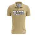 Custom Fully Sublimated Solid Z15 Pattern Dark Beige Performance Polo Shirt 8528