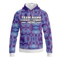 Custom Fully Sublimated Casual Tie Dye Pattern Purple Performance Sports Pullover Hoodie 08535