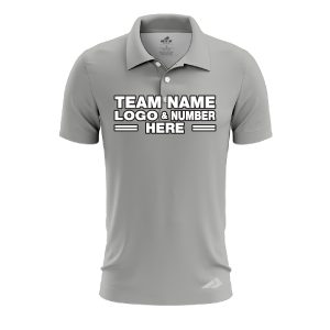 Custom Fully Sublimated Solid M27 Pattern Cool Gray Performance Polo Shirt 08539