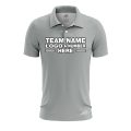 Custom Fully Sublimated Solid N6 Pattern Gray Performance Polo Shirt 8550