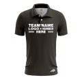 Custom Fully Sublimated Solid A14 Pattern Black Performance Polo Shirt 8561