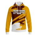 Custom Fully Sublimated Paint Brush Tie Dye Pattern Brown Yellow Performance Sports Pullover Hoodie 08594