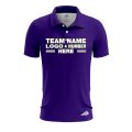 Custom Fully Sublimated Solid H8 Pattern Royal Purple Performance Polo Shirt 8600
