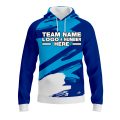 Custom Fully Sublimated Paint Brush Tie Dye Pattern Sky Blue Performance Sports Pullover Hoodie 08609