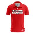 Custom Fully Sublimated Solid A5 Pattern Coral Performance Polo Shirt 8620