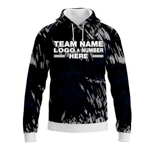 Custom Fully Sublimated Vibrant Tie Dye Pattern Blue Performance Sports Pullover Hoodie 08636