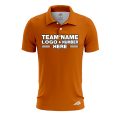 Custom Fully Sublimated Solid W24 Pattern Terracotta Performance Polo Shirt 8645