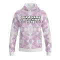 Custom Fully Sublimated Solid Tie Dye Pattern Berry Performance Sports Pullover Hoodie 08664