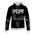 Custom Fully Sublimated Cloudy Tie Dye Pattern Dark Performance Sports Pullover Hoodie 08688