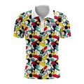 Custom Fully Sublimated Colorful Bowling Frenzy Pattern Performance Polo Shirt 08719