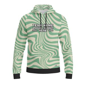 Custom Fully Sublimated Trippy Titans Tie Dye Pattern White Teal Performance Sports Pullover Hoodie 08834