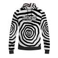 Custom Fully Sublimated Trippy Tie Dye Three Pattern Black White Performance Sports Pullover Hoodie 08856