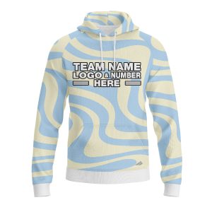 Custom Fully Sublimated Lava Lamp Tie Dye Pattern Orange Yellow Brown Performance Sports Pullover Hoodie 08909