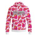 Custom Fully Sublimated Energetic Smiles Tie Dye Pattern Pink Yellow White Performance Sports Pullover Hoodie 08961