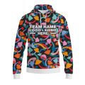 Custom Fully Sublimated Dynamic Shapes Tie Dye Pattern Multicolor Performance Sports Pullover Hoodie 08991