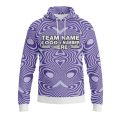 Custom Fully Sublimated Illusion Swirl Tie Dye Pattern Purple Performance Sports Pullover Hoodie 08982