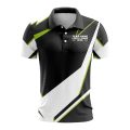 Custom Fully Sublimated Abstract Pattern Black Performance Polo Shirt 8984