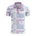 Custom Fully Sublimated Pastel Geometric Golf Pattern Performance Polo Shirt 9046