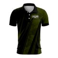 Custom Fully Sublimated Electric Fishing Pattern Dark Green Performance Polo Shirt 09055