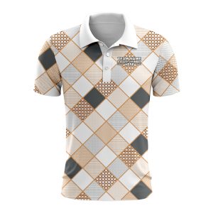 Custom Fully Sublimated Luxe Golf Pattern Faded Performance Polo Shirt 9090