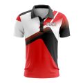 Custom Fully Sublimated Power Ranger Pattern Red Performance Polo Shirt 9104