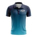 Custom Fully Sublimated Gradient Pattern Blue Performance Polo Shirt 9195