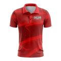 Custom Fully Sublimated Basic Pattern Red Performance Polo Shirt 9335