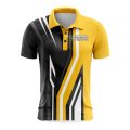 Custom Fully Sublimated Pallets Pattern Yellow Black Performance Polo Shirt 9377