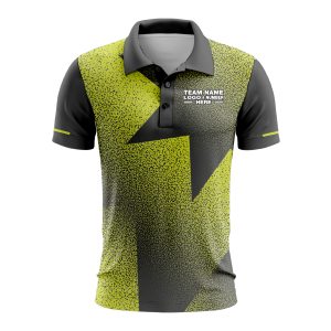 Custom Fully Sublimated Star Pattern Green Performance Polo Shirt 9580
