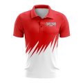 Custom Fully Sublimated Grass Pattern Red Performance Polo Shirt 9601