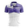 Custom Fully Sublimated Black Line Pattern Berry White Performance Polo Shirt 9638
