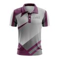 Custom Fully Sublimated Modern Pattern Violet Gray Performance Polo Shirt 9733