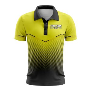 Custom Fully Sublimated Bold  Pattern Green Black Performance Polo Shirt 9761