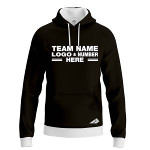 Custom Fully Sublimated Solid A14 Pattern Black Performance Sports Pullover Hoodie 09775