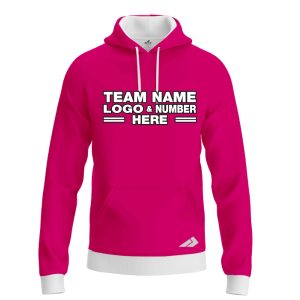 Custom Fully Sublimated Solid CC Pattern Pink Performance Sports Pullover Hoodie 09790