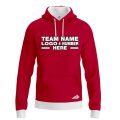 Custom Fully Sublimated Solid E9 Pattern Cherry Red Performance Sports Pullover Hoodie 09838